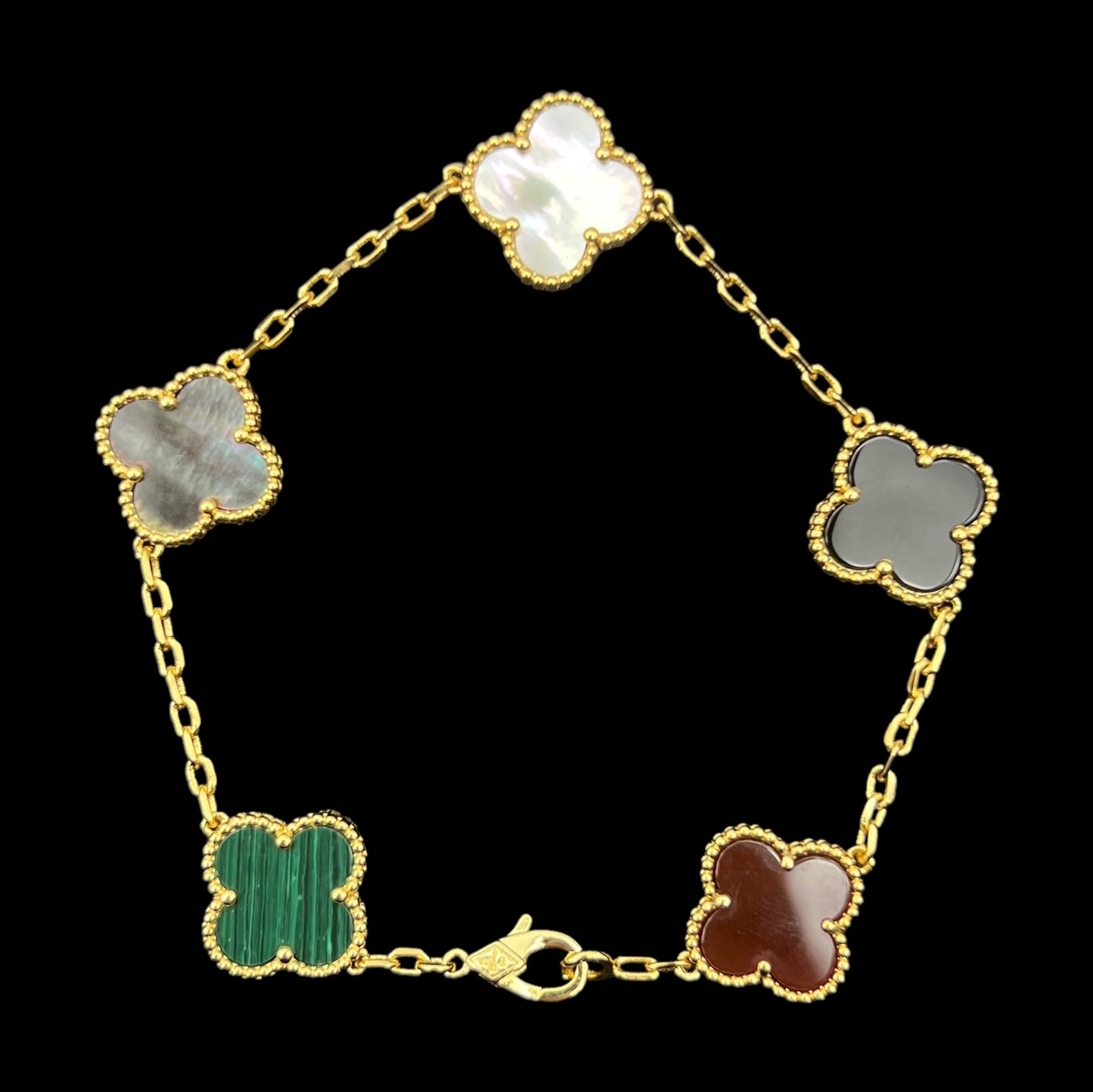 Pulsera Van Cleef 5 Motif Colors Yellow Gold