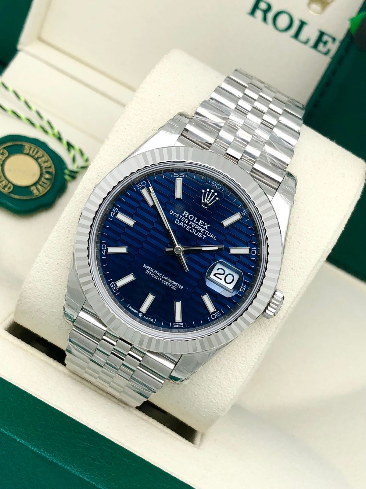 Rolex Datejust 41 Blue Motif Wave Dial