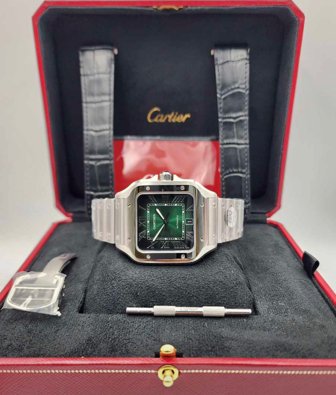 Cartier Santos Green Large Size