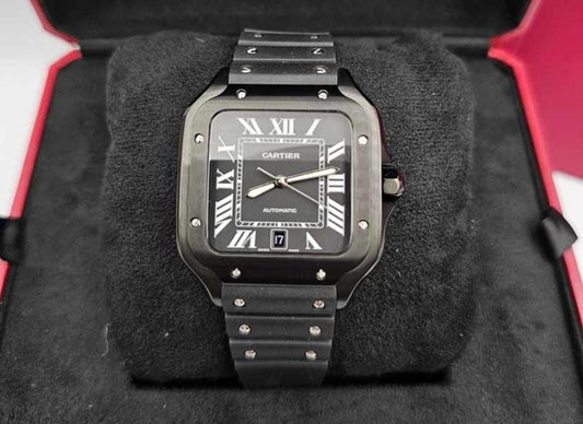 Cartier Santos All Black Rubber Strap