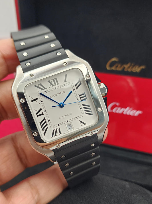 Cartier Santos L Rubber Strap