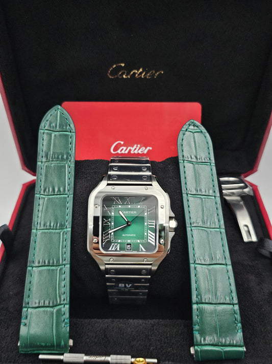 Cartier Santos L Green Dial